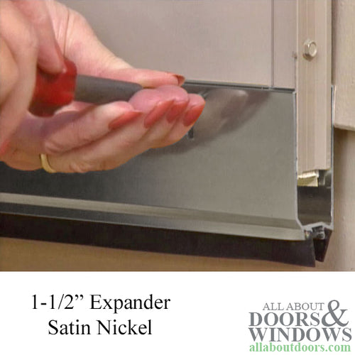 1-1/2 Inch Storm Door Expander w/ 2 Sweeps, 35-1/16 Inch Length - Satin Nickel - 1-1/2 Inch Storm Door Expander w/ 2 Sweeps, 35-1/16 Inch Length - Satin Nickel