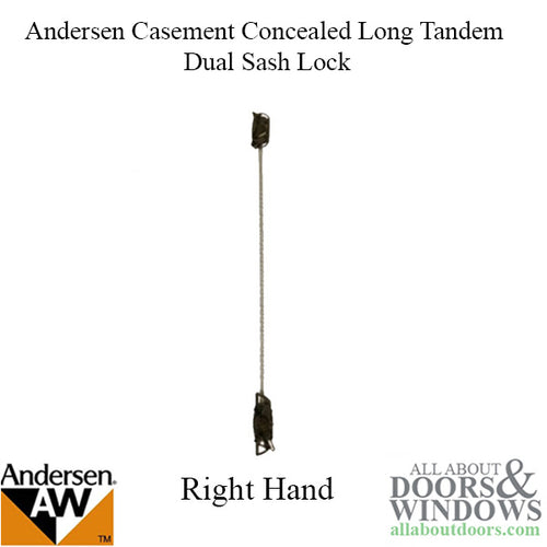 Andersen ENHANCED Casement, Concealed Long Tandem, Dual Sash Lock,  Right Hand - Andersen ENHANCED Casement, Concealed Long Tandem, Dual Sash Lock,  Right Hand