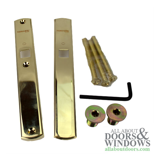 HOPPE Multipoint Lock Dummy Handle Set with Verona Lever Polished Brass - HOPPE Multipoint Lock Dummy Handle Set with Verona Lever Polished Brass
