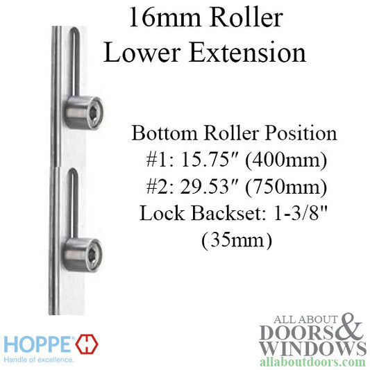 16mm Manual 4 Roller Gear, 35/92, Rollers @15.75 & 29.53", 1" D/B