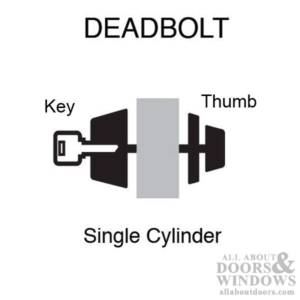 Snap In Keyed Single Cylinder Deadbolt Lock - Snap In Keyed Single Cylinder Deadbolt Lock