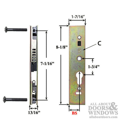 Certainteed Fastfit Mortise lock with Spacers - Certainteed Fastfit Mortise lock with Spacers