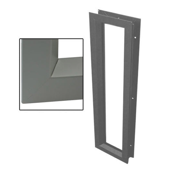 Commercial Door Lite Steel Frame Low Profile 6 Inch x 27 Inch Grey - Commercial Door Lite Steel Frame Low Profile 6 Inch x 27 Inch Grey