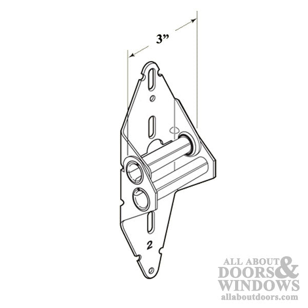 3 Inch Standard No. 2 Hinge for Rollers with 7/16 Inch Stem Diameter for Garage Doors - 3 Inch Standard No. 2 Hinge for Rollers with 7/16 Inch Stem Diameter for Garage Doors