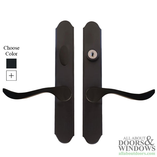 Curved Lever Mortise Lock Handle Set for Storm Doors - Curved Lever Mortise Lock Handle Set for Storm Doors