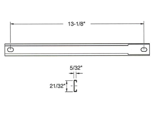 Track, casement operator  2 holes, 13-1/8 inch