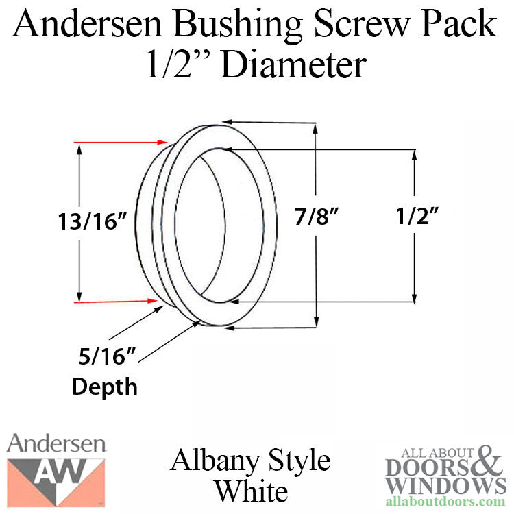 Screw Pack 1/2 Inch Diameter, Albany Series - White - Screw Pack 1/2 Inch Diameter, Albany Series - White