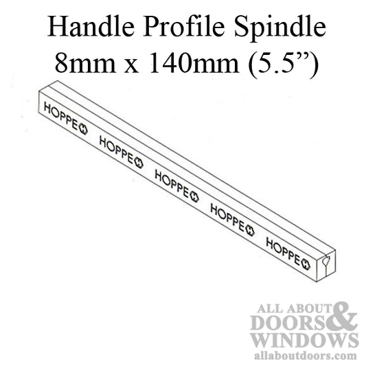 Spindle, 140mm for  HL S9000, 2-1/4 " Thick Door