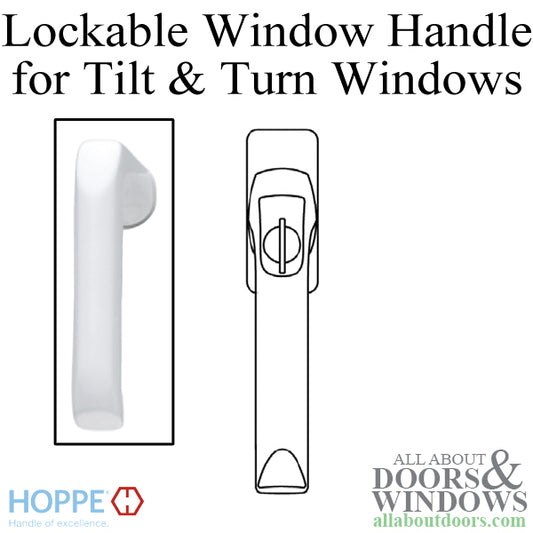 London Handle for Tilt & Turn Windows - Made of Aluminum - White