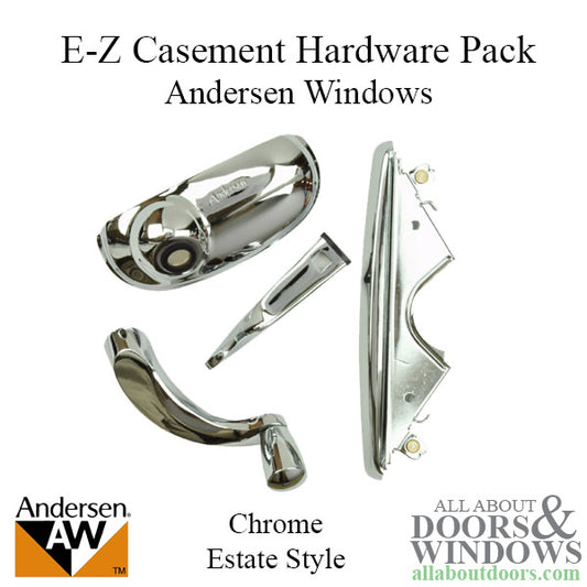 Andersen Window Hardware Pack, EZ Casement, Estate Style - Chrome