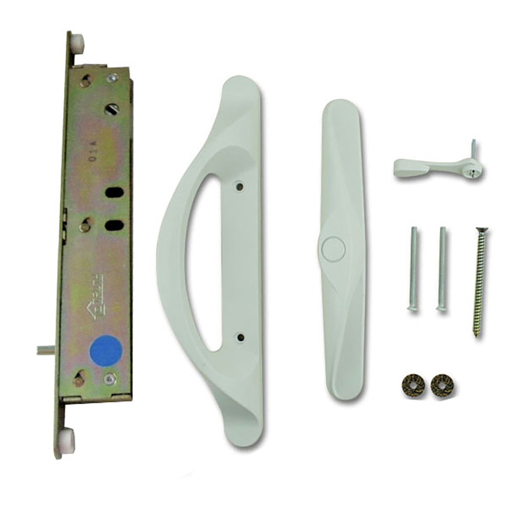 Andersen 100 series Tulsa handleset for Patio Gliding Door - White - Andersen 100 series Tulsa handleset for Patio Gliding Door - White