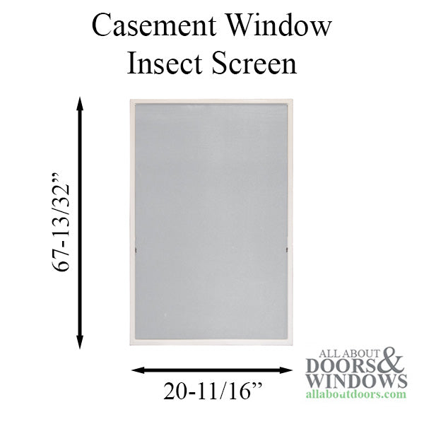 Andersen Casement Window Insect Screen C16 - White Finish - Andersen Casement Window Insect Screen C16 - White Finish