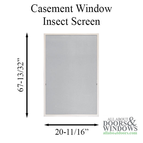 Andersen Casement Window Insect Screen C16 - White Finish - Andersen Casement Window Insect Screen C16 - White Finish