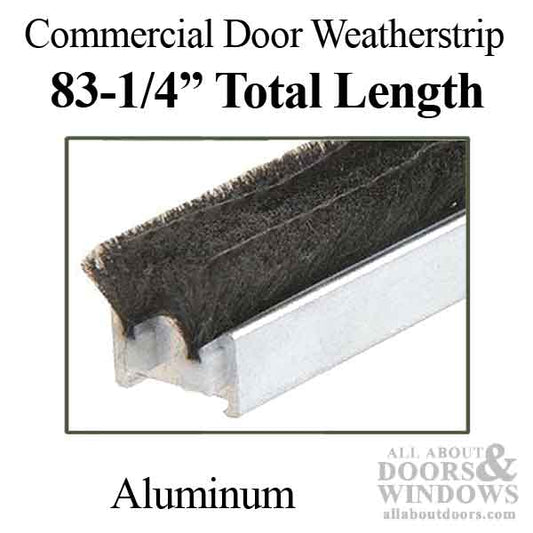 Commercial door astragal 84" with weatherstrip - Aluminum