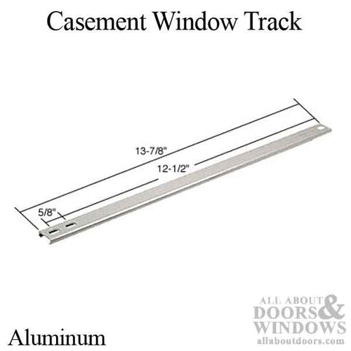 Steel Casement Window Track 13-7/8 Aluminum - Steel Casement Window Track 13-7/8 Aluminum
