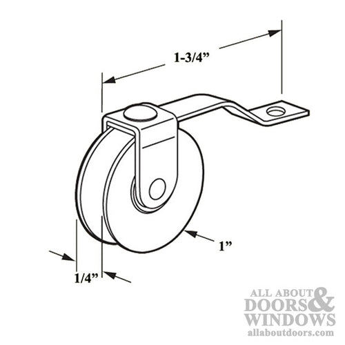 Spring Tension Roller, 1 Inch Steel Ball Bearing Wheel, Sliding Screen Doors-Each - Spring Tension Roller, 1 Inch Steel Ball Bearing Wheel, Sliding Screen Doors-Each