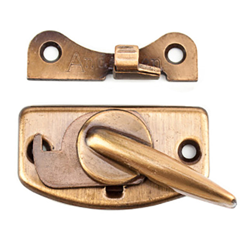Andersen Pressure Seal Window Sash Lock & Keeper - Antique Bronze - Andersen Pressure Seal Window Sash Lock & Keeper - Antique Bronze