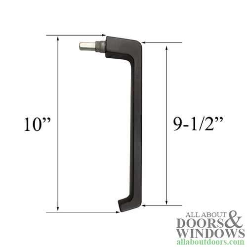 GU Dirigent Aluminum Removable Handle with Spindle for Lift and Slide Doors - GU Dirigent Aluminum Removable Handle with Spindle for Lift and Slide Doors