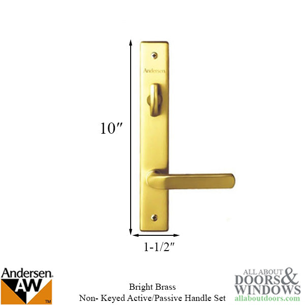 Hardware Kit, Double Door, Anvers, Active / Passive - Bright Brass - Hardware Kit, Double Door, Anvers, Active / Passive - Bright Brass