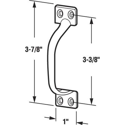 Sash Lift - Wood Sash Hardware, Stamped Steel - Polished Brass - Sash Lift - Wood Sash Hardware, Stamped Steel - Polished Brass