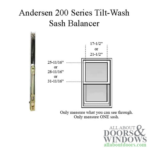 Andersen 200 Series Tilt-Wash Double Hung Sash Balancer - M950 - Andersen 200 Series Tilt-Wash Double Hung Sash Balancer - M950