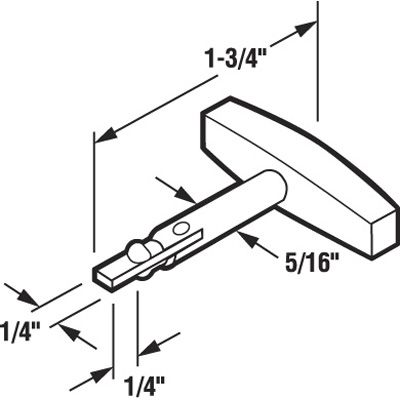 Latch Lever - Sliding Patio Door, Diecast - Gray - Latch Lever - Sliding Patio Door, Diecast - Gray