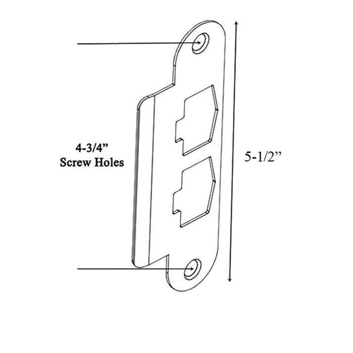 Andersen Latch & Deadbolt Strike Plate Cover, AS/SA Single Door - Antique Brass - Andersen Latch & Deadbolt Strike Plate Cover, AS/SA Single Door - Antique Brass