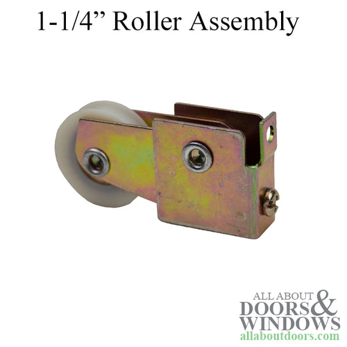 Sliding Door Roller For Closet or Mirror Doors with Adjustable Steel Housing 1.25 Inch Nylon Wheel - Sliding Door Roller For Closet or Mirror Doors with Adjustable Steel Housing 1.25 Inch Nylon Wheel