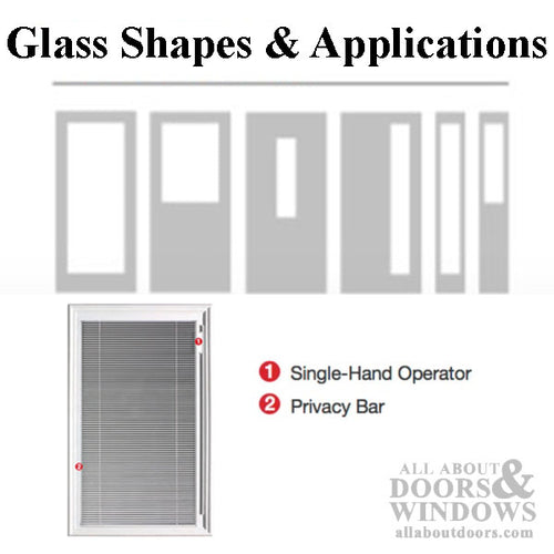 Therma Tru Door Lite 1 Lite with Glass and Surround with Internal Blinds - Therma Tru Door Lite 1 Lite with Glass and Surround with Internal Blinds