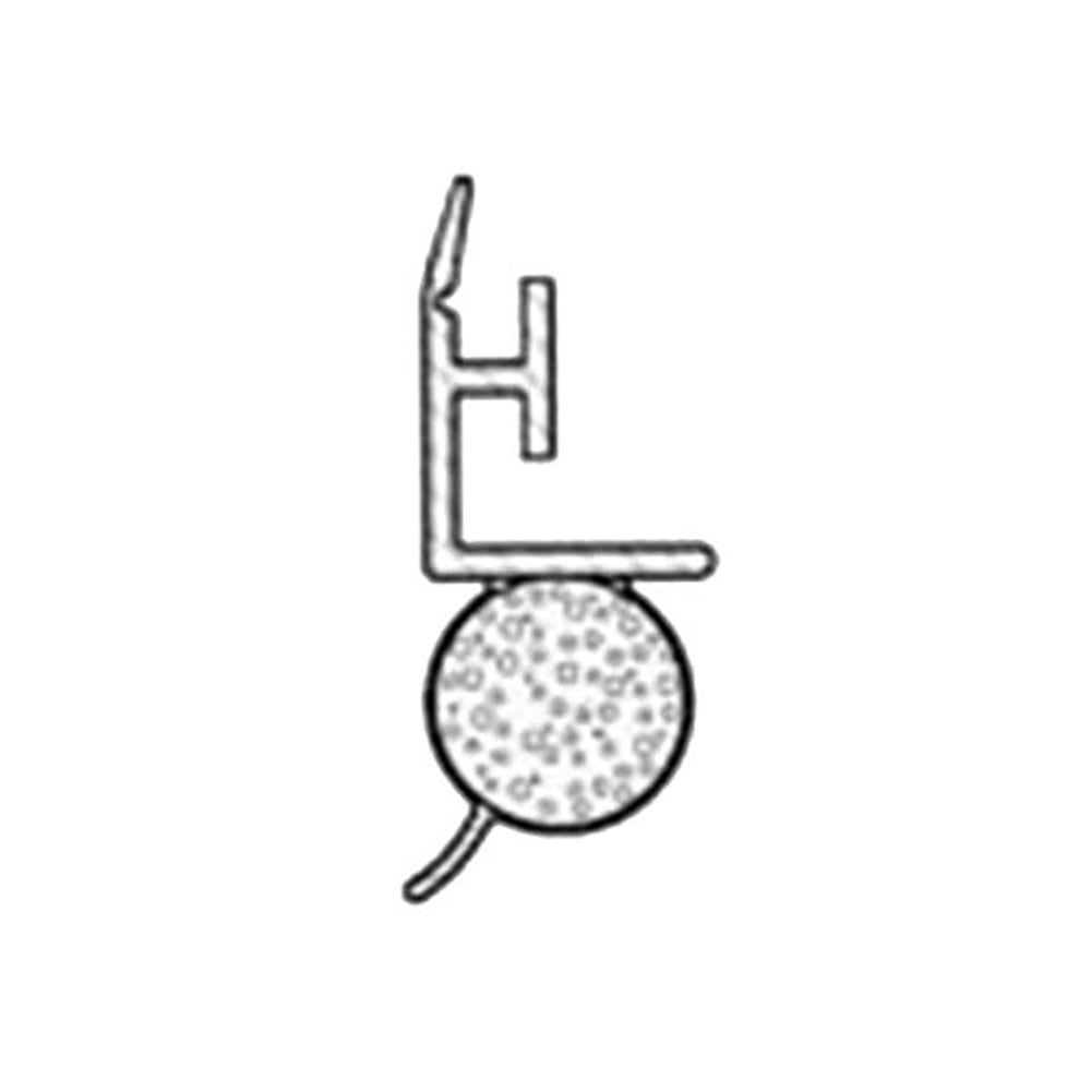 T-Slot Foam Filled Offset Bulb .187 x .300 Slide-in Backing Weatherstrip - T-Slot Foam Filled Offset Bulb .187 x .300 Slide-in Backing Weatherstrip