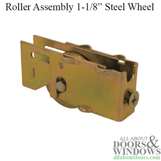Sliding Glass Door U Back Roller With 1.25 Inch Steel Wheel