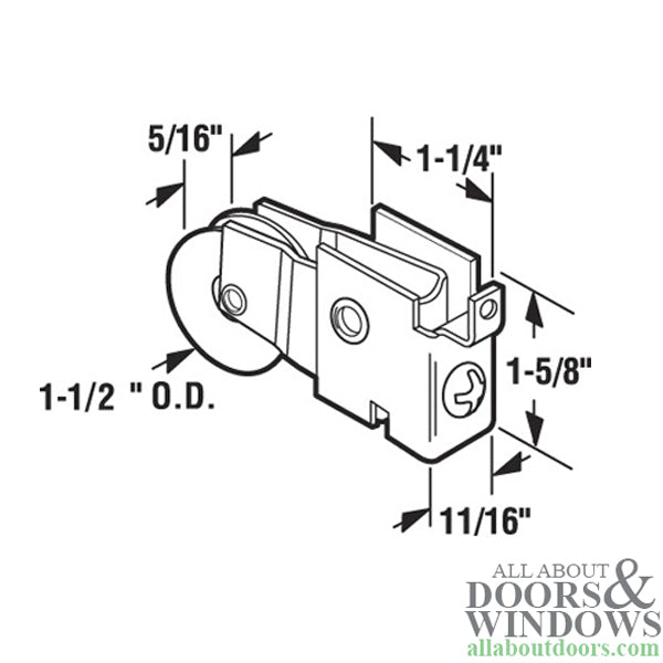 Sliding Door Roller For Star Lite and Door Master Single Steel Roller With Steel Housing 1.5 Inch Steel Wheel - Sliding Door Roller For Star Lite and Door Master Single Steel Roller With Steel Housing 1.5 Inch Steel Wheel