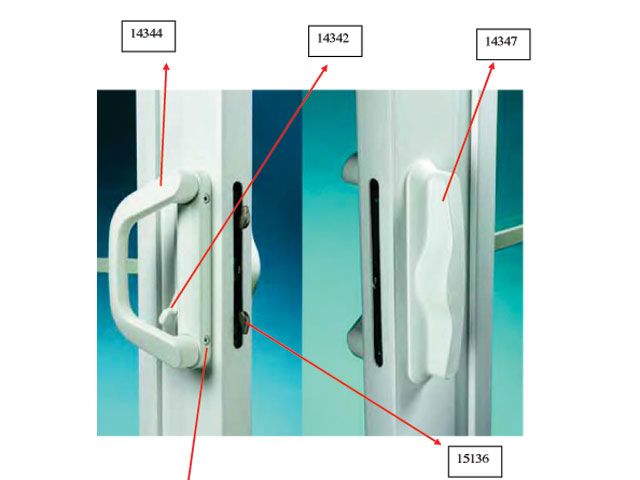 Discontinued - Mortise Lock, 2 Point,  Vinyl sliding patio glass door parts - Discontinued - Mortise Lock, 2 Point,  Vinyl sliding patio glass door parts