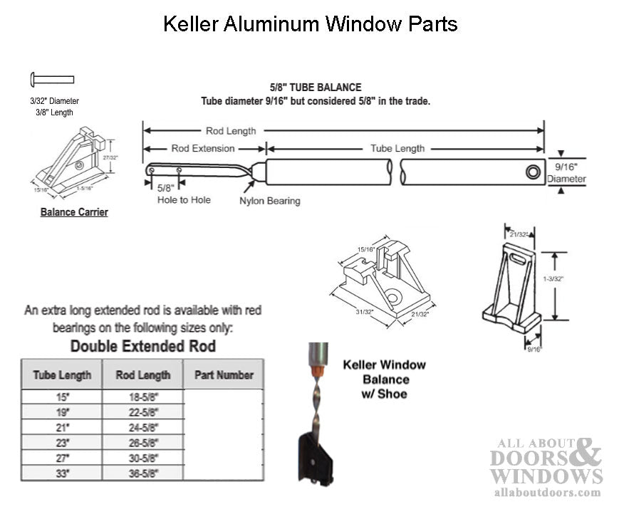 Top Sash Guide, Keller Aluminum Window - Top Sash Guide, Keller Aluminum Window