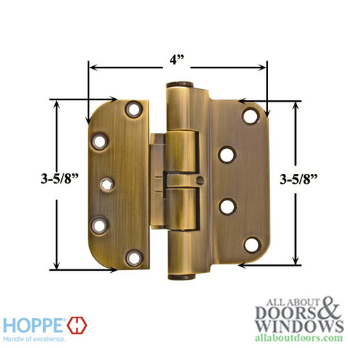 Hoppe F73, 2009 Guide Hinge, Antique Brass - Hoppe F73, 2009 Guide Hinge, Antique Brass