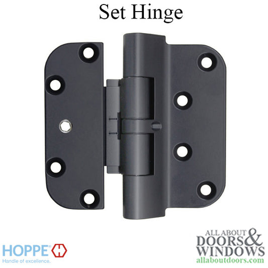 Hoppe F9714, 2009 Set Hinge, RHI / LHO- Black