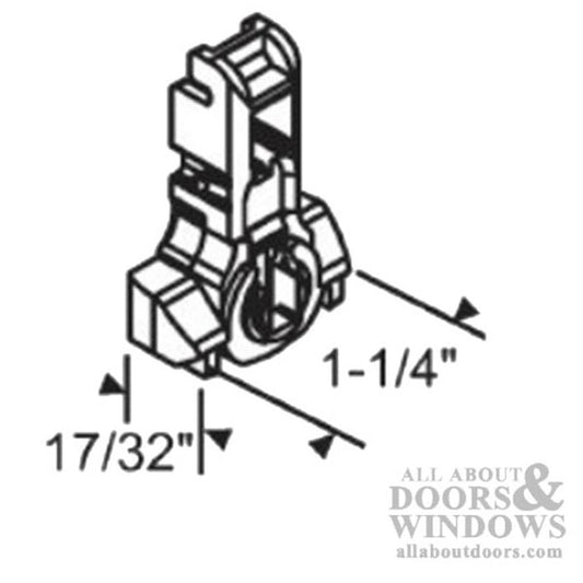 Tilt shoe, 1-1/4 x 17/32 Black Puck, Closed Cam, Inverted C