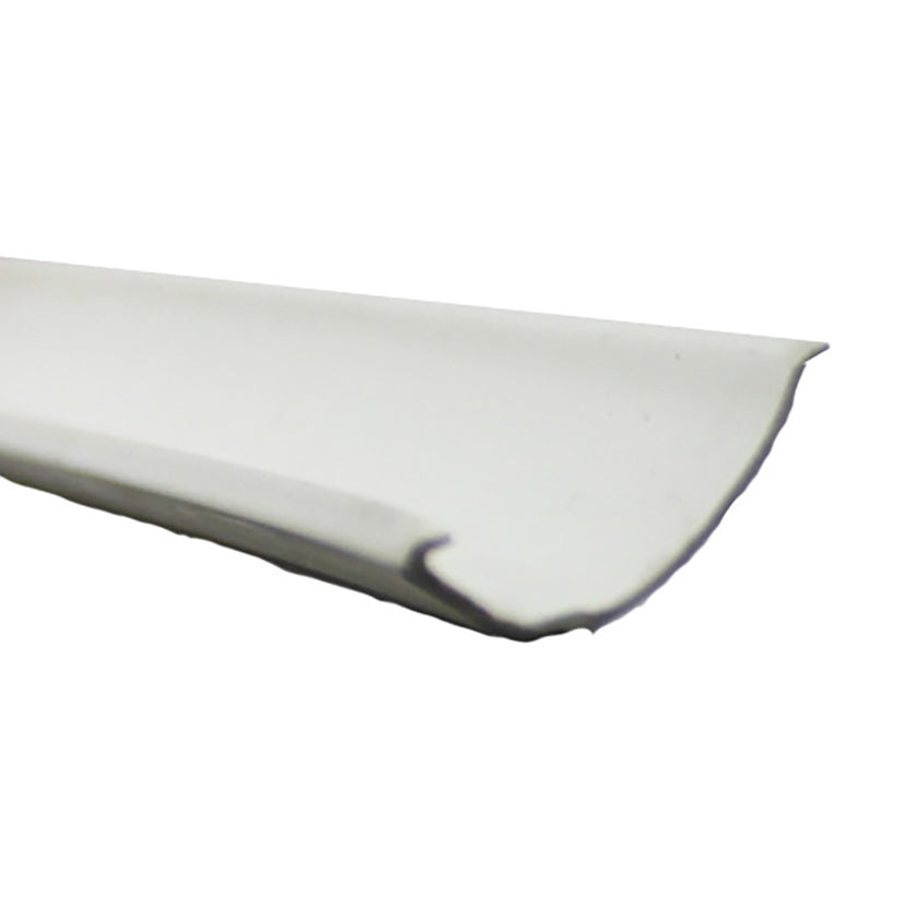 Glazing Bead, J-shape Vinyl, Visions 2000 - White, 8 foot pieces - Glazing Bead, J-shape Vinyl, Visions 2000 - White, 8 foot pieces