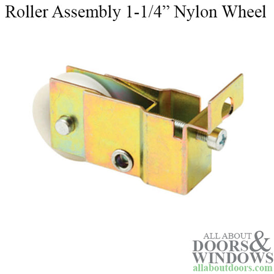 Sliding Door Roller For Ador Premier Hi Lite Glass Doors 1.25 Inch Nylon Wheel with Adjustable F Tab Metal Housing