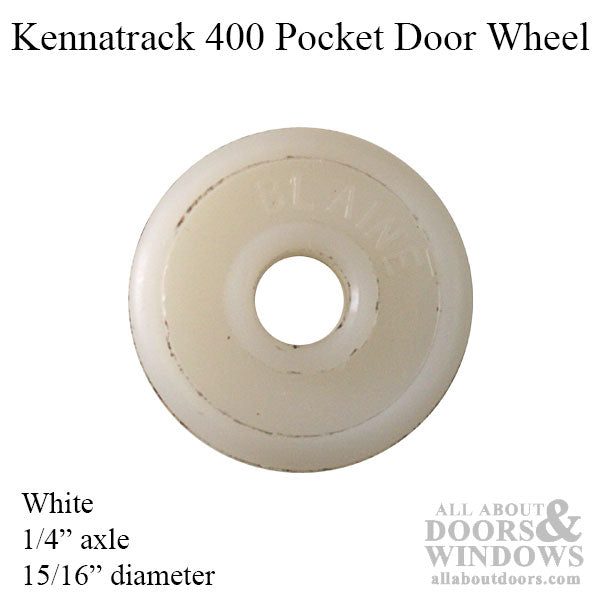 Kennatrack 400 Pocket Door Wheel 15/16 Inch White - Kennatrack 400 Pocket Door Wheel 15/16 Inch White