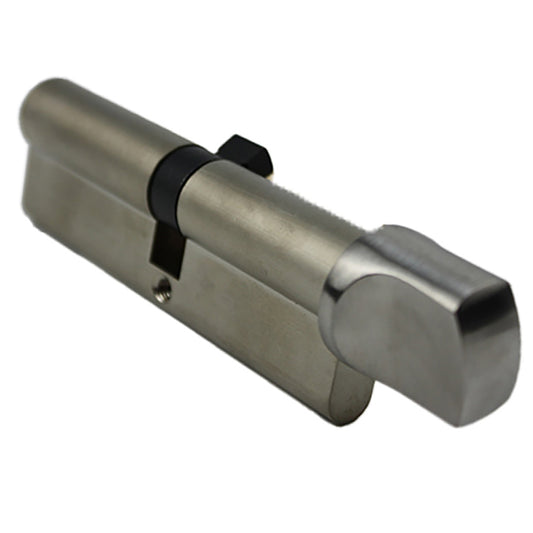 50.5/55.5 Hoppe 106mm Euro 90° Profile cylinder, small thumb turn -  Stainless Steel