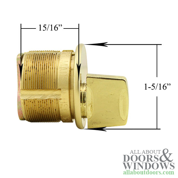 Marks Mortise Cylinder For Storm Doors and Security Doors With Marks Cam - Marks Mortise Cylinder For Storm Doors and Security Doors With Marks Cam