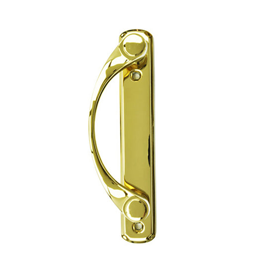 Andersen Newbury Gliding Door Single Handle - Right Interior/Left Exterior - Bright Brass