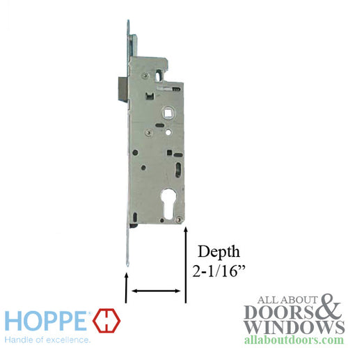 Hoppe Mortise Lock Manual Single Point Lock Body - 35mm Backset, 16mm Faceplate - Hoppe Mortise Lock Manual Single Point Lock Body - 35mm Backset, 16mm Faceplate