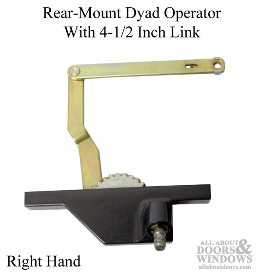 Truth Dyad Operator, Rear Mount 4.5 inch holes, Right Hand - Chestnut Bronze