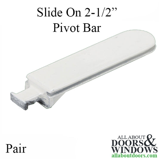 Slide on Pivot Bar 2-1/2" - White