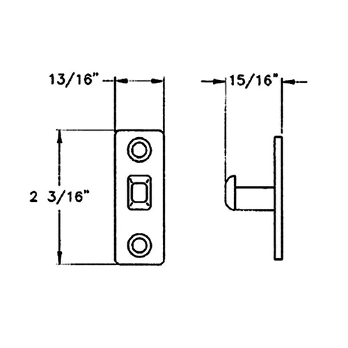 Strike Plate Keeper for Sliding Door Mortise Locks - Strike Plate Keeper for Sliding Door Mortise Locks