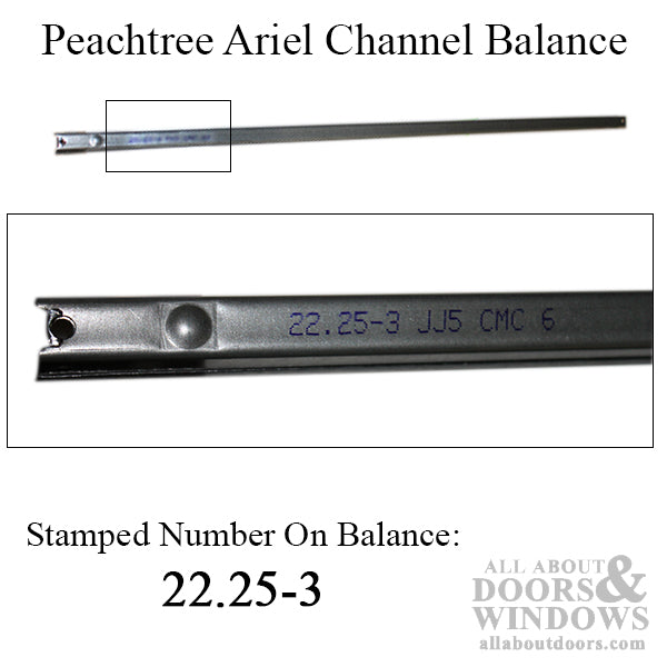 Peachtree Ariel 22-1/4-3 Channel Balance, 2454, 3054 Non-Tilt Window - Peachtree Ariel 22-1/4-3 Channel Balance, 2454, 3054 Non-Tilt Window