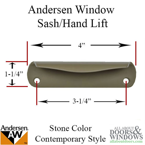 Andersen Contemporary Hand Lift,  Tilt-Wash, Tilt-Wash 2, and Woodwright Double Hung - Stone - Andersen Contemporary Hand Lift,  Tilt-Wash, Tilt-Wash 2, and Woodwright Double Hung - Stone