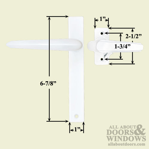 Surface Mount Handle with Night Lock, Storm Door Hardware Kit - Surface Mount Handle with Night Lock, Storm Door Hardware Kit